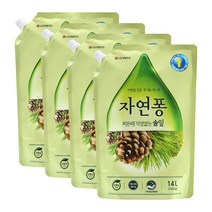자연퐁 주방세제 솔잎 1.4Lx4개, 단품