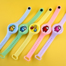 은계문구 어몽어스 모기퇴치 LED 팔찌 + 추가패치, 핑크