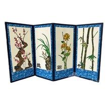 노인복지관 실버미술 인지프로그램 전통 한지 병풍만들기 집콕놀이 그림액자 Kit DIY, 사계절