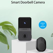 인터폰 비디오폰 wifi doorbell home 무선 전화 smart door bell 카메라 보안 보호 video intercom 720p ir night vision, 검은색