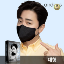 라이브잇 에어데이즈보건용마스크씨타입(KF94)(대형), 블랙, 60개, 10개입