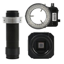 주사전자현미경 비파괴 수질 검사 오염도측정기 HD BNC AV CCD 산업용 비디오 카메라 디지털 C-MOUNT 컬러 시각 모니터링 장비 1200 라인, 7.56 LED with 130x