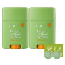 김정문알로에 큐어 에어라이트 UV 쉴드 선스틱 20g x 2p + 2X 크림 3.5g x 2p + 클렌져 2ml x 3p, 5세트
