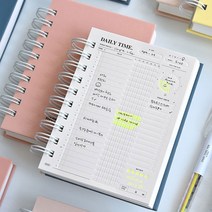 일일 데일리 타임트래커 타임테이블 위클리 먼슬리 플래너 프레스 만년형, 위클리-레모니