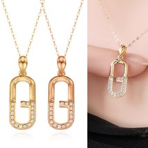 주리에떼 14K 18K 목걸이 핑크골드 지엔느 여자 데일리 심플 우정 패션 레이어드 금목걸이