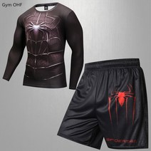 주짓수도복 유도복 MMA Rashguard 남자 실내 Jujitsu 스포츠 정장 긴 소매 조깅 러닝 복싱 무에타이어 티셔츠와 반바지
