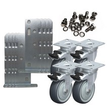 이탈리아 메탈시스템 metalsistem 조립식 진열장 무볼트 선반 super shelving 메탈 시스템 이 있는 간단한 캐스터 렌치 없이 브레이크 뮤트 휠로 제거 가능, 3인치 독일식 휠(4개 휠 + 금속 다리)