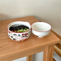 마쿠코 짱구 페코짱 러블리 완자볼 큰그릇 면기 뚜껑 세트