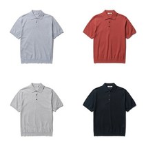 올젠 OLZEN PLAIN 조직 반팔 카라 스웨터 ZPE2ET1501 493630