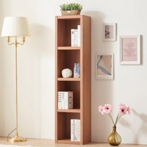 국내제작 이케아 오픈형 틈새책장 4단 5단 책꽂이 거실 원룸 아이방 서재 정리수납장, H6591, 화이트