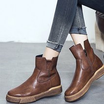 도오빠 여성 가죽 앵클부츠 발편한 미들워커 캐쥬얼_CWW