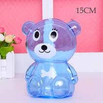 리틀 곰 돼지 저금통 투명 동전 지폐 절약 상자 귀여운 안전 금고 명절 선물 데스크탑 장식, [15] Color 1515