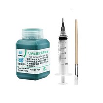 100g 그린 오일 UV 솔더 마스크 잉크 PCB SMD 회로 기판 용 부식성 아킹 방지 페이스트 플럭스 용접 플럭스, 100g Oil Set