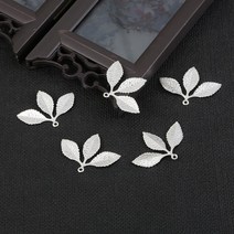 10pcs 선조 꽃 잎 포장 스크랩북에 대 한 금속 매력 DIY 쥬얼리 공예 랩 귀 액세서리, 14 30x22mm Silver 10pcs