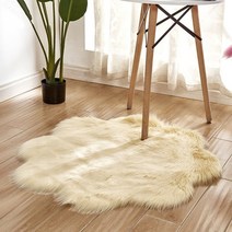 털러그 인테리어 겨울 둥근 인조 부드러운 카페트 꽃모양 플라워