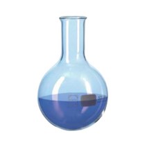 과학실험 학교실습용 원형바닥 플라스크 비이커 교구 유리기구 증류용 실기 도구, 500ml