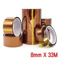 와이지알씨 캡톤 테이프 실리콘 고온 내열 모음 33M-66M 길이, 캡톤테이프 8mmX33M