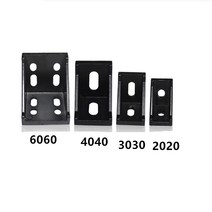 1510 pcs 2028 3030 4040 4080 6060 8080 정색 두꺼운 알루미늄 프로파일 커넥터 cnc 라우터 알루미늄 앵글 브래킷, 2020년 10개 블랙