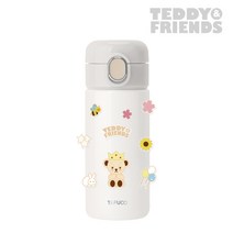 [타푸코] 테디베어프렌즈 스텐 DIY 스티커 텀블러 360ml 크림, 상세 설명 참조, 상세 설명 참조
