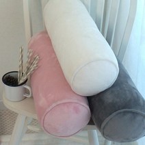 극세사 원형베개 롱쿠션 3color.데코코, 그레이