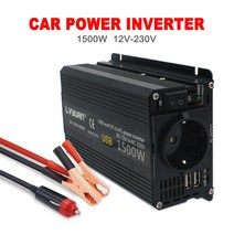 차량용 인버터 인버터 12 V 220 V 1200W/1500W/2000W 변환기 2 USB EU 범용 베바스토 12 볼트 12 v 220 V, 01 1200 W EU Black