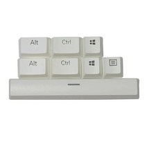 Only Keycap PBT OEM Profile 6U Space Set For RazerBlackWidow Huntsman 백라이트 키 캡 DIY 기계식 키보드용, [01] Black
