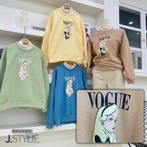 제이스타일리 국산 여성 겨울 맨투맨 안감 속 기모 티 보그걸 티셔츠