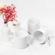 오목 머그컵 커피잔 머그잔 답례품 보틀, 화이트