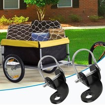 자전거 트레일러 steel bike trailer hitch coupler towbar, 검은색