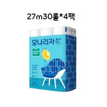 모나리자 녹스플러스데코 롤화장지 27mx30롤 4개(1박스)