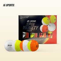 2023 스릭슨 제트스타 스핀 버라이어티팩 Z-STAR 3피스 12구 디바이드 반반 골프공