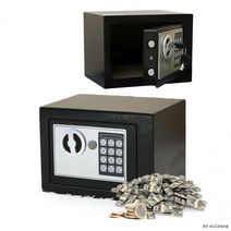 알로하 미니 금고 귀금속 보관함 이중 잠금장치 버튼 비상 키 락 디지털 키패드 소형금고, 화이트