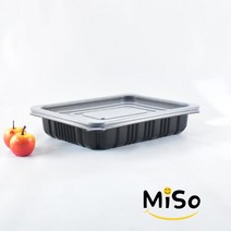 M-1923A 소 보쌈용기 JW 사각찜용기 M-1923용기 족발용기 족발반찬용기 50세트, 흑색 50세트