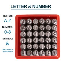 가죽 스탬핑 각인 36 개/상자 철 금속 우표 번호 0 ~ 8 편지 알파벳 A-Z 스탬프 도구 플라스틱 나무 가죽, 한개옵션0