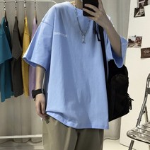 반팔면티셔츠여 원래 507 1T06 라운드넥 빅사이즈 이니셜 인쇄 꽃 와이드 루즈핏 남성 많다 색 TEE 4995470907