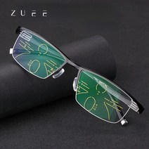 블루라이트 차단안경 ZUEE Photochromic ReadingGlasses 프로그레시브 비전 조정 이중 초점 독서 용 안경 변환 된 조명 다 초점 안경 forMen