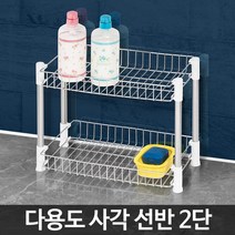 원룸 자취방 미니 2단 스텐 욕실 정리함 견고한 예쁜, 1개