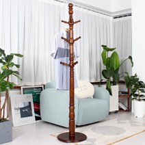 원목 스탠드 옷걸이 물푸레 하트, 엔틱