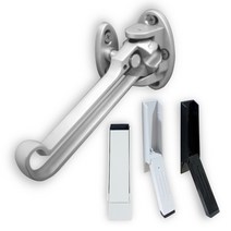 이중 안전고리 무타공 스토퍼 모음 아파트 현관문 보안 문고정장치 부착식 도어스토퍼 빗장쇠