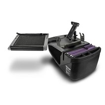 AutoExec AUE10071 Reach 앞좌석 자동차 책상 블랙 3578282819, Car Desk with Printer Stand an, Gray
