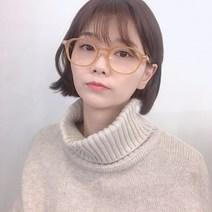 남자 여자 데일리 패션 코받침 조절 보스턴 뿔테 투명 호박색 빈티지 안경테 4가지 컬러