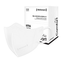 웰킵스 컴포트에어 보건용마스크 대형 KF94, 11개, 클래식화이트, 10개입
