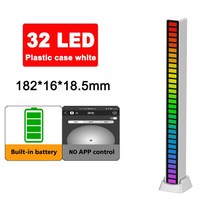 RGB 사운드 인식 LED 조명 오디오 음악 리듬 램프 컴퓨터 자동차 인테리어 픽업 라이트, E