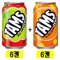 탐스제로 청포도 석류향 355ml(6캔) + 탐스제로 오렌지향 355ml(6캔), 12캔, 355ml