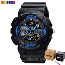 다이버시계 다이빙컴퓨터 아쿠아 방수 다이버워치 스쿠버 다이빙모드 고도 압력 카운트다운 아웃도어 스탑워치 남자 고급 세련된 다이버시계 다이버시계 다이빙컴퓨터 아쿠아 방수 스쿠버, 파란색 상자