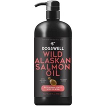 dogswell 야생 알래스카 연어 오일 - 개를 위한 오메가 3 보충제, 32fl oz(1팩)