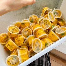 zhubo열정 과일 하위 상자 식품 일회용 아이스 큐브 금형 아이스 박스 가정용 독립 식품 냉동고 상자 도시락 상자, [50ML 라운드] 50팩