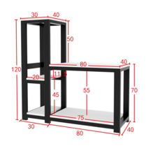 수족관 받침대 인테리어 축양장 철제 소품선반 광폭, 플라워랙30x40x120실린더랙80x40x70