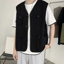 오너클랜 남자 아메카지룩 자켓 멀티 포켓 레이어드 코디 조끼[WA134C8]