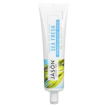 Jason Natural Sea Fresh 치아 및 잇몸 강화 치약 딥 씨 스피어민트 170g(6oz), 6 온스